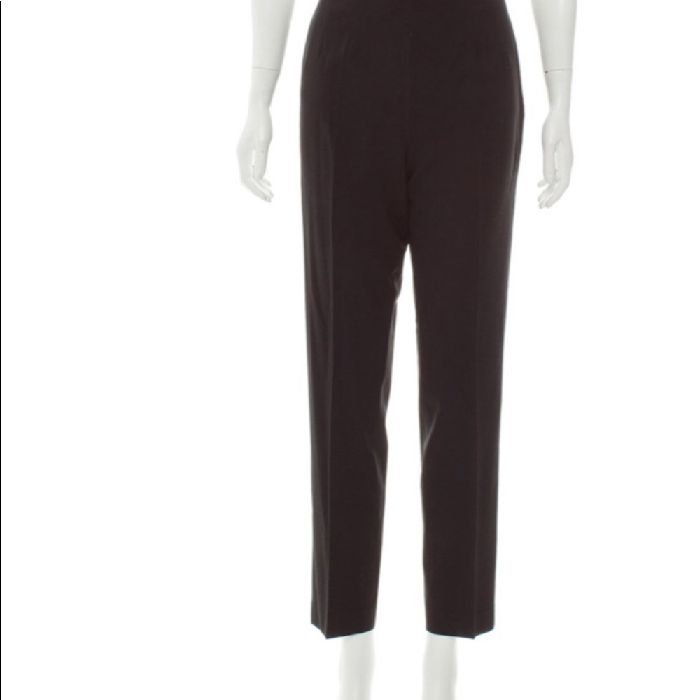 Piazza Sempione black wool pants side zip US 8